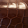 brown crocodile grain leather